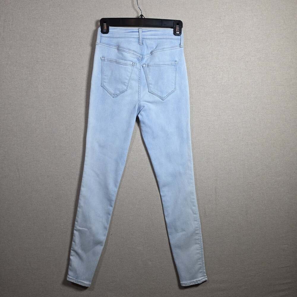 Old Navy Womens 0 Jeans Extra High Rise Rockstar Super Skinny Stretch 24" Light - Picture 7 of 9